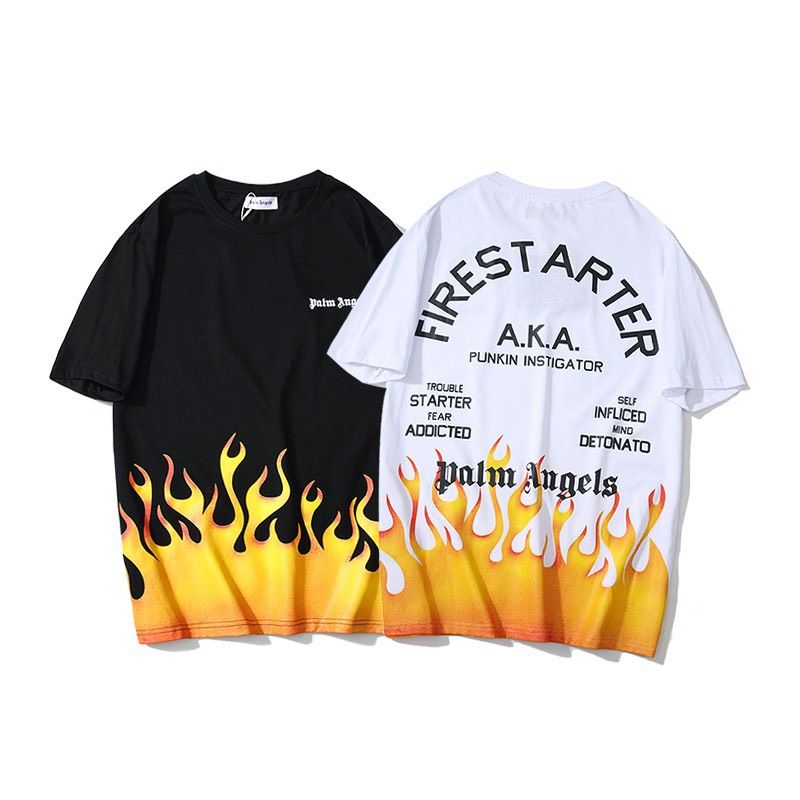 Palm Angels Firestarter Classic Tee in Black for Men