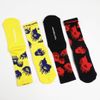 BAPE FIRE PATTERN SOCKS YELLOW/BLACK