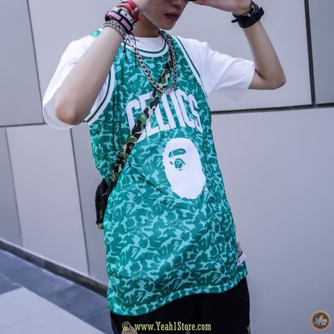  BAPE® Boston Celtics X M&N Jersey TankTop (HẾT HÀNG) 