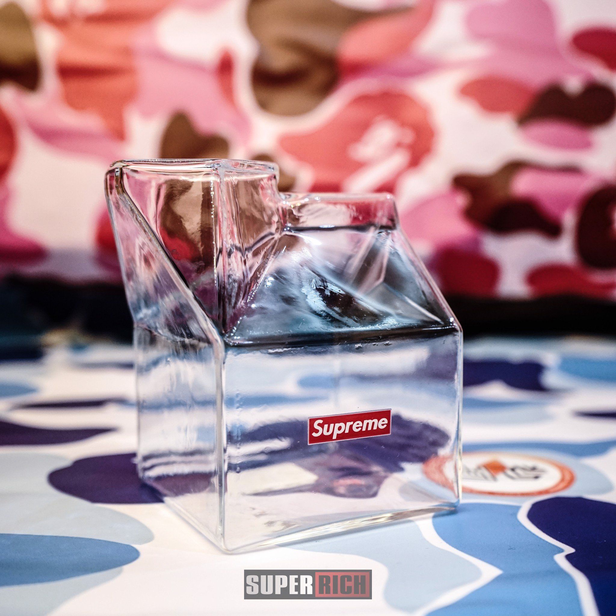 Supreme Glass Milk Carton  - Bình Thủy Tinh Hộp Sữa Supreme