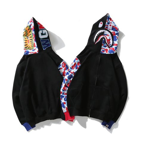  BAPE® SHARK BLACK FIX CAMO JACKET 