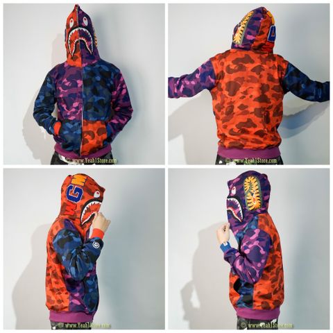  BAPE® Crazy Color Camo Shark Jacket 