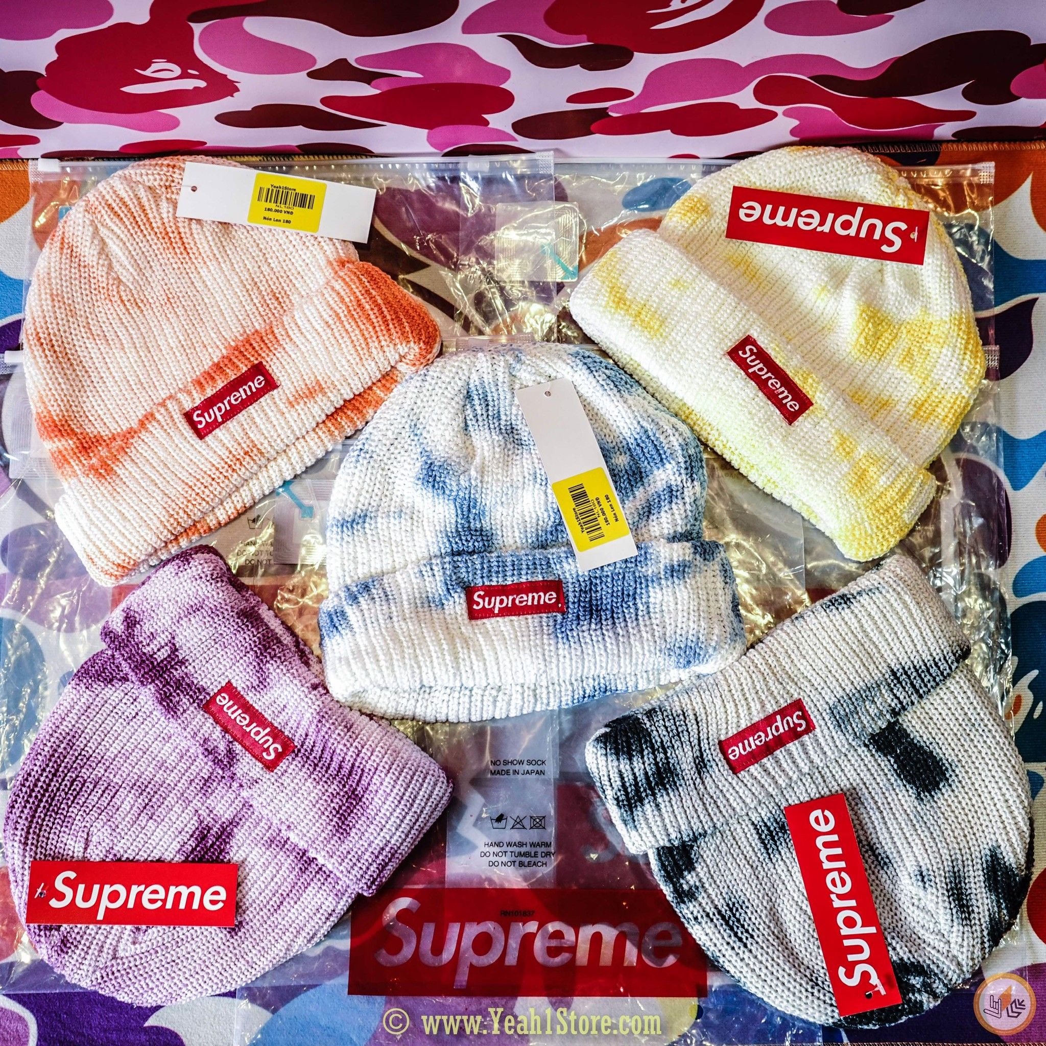 SUPREME TIE DYE WOOL HAT - NÓN LEN TIE DYE SUPREME