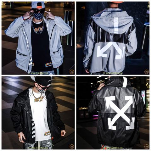  OFF - WHITE™ 3M Reflective Windbreaker Zipper Jacket(HẾT HÀNG) 