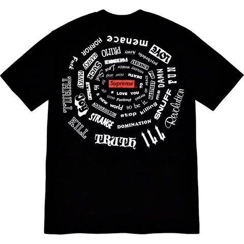  Supreme Spiral Tee Black (BEST VERSION) (HẾT HÀNG) 