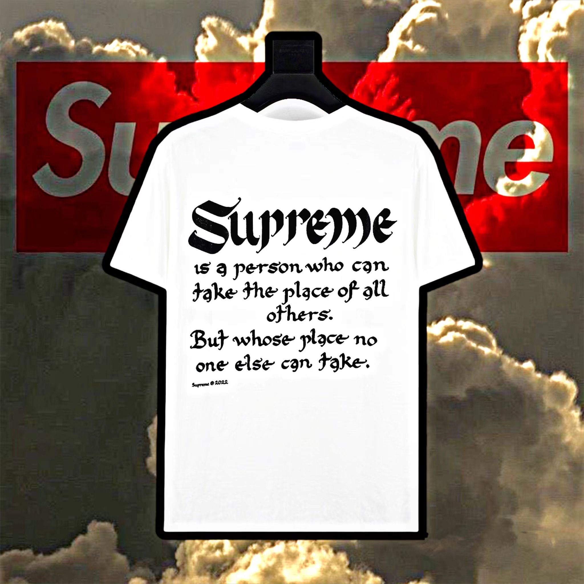 Supreme Person Tee White/Black (BEST VERSION)