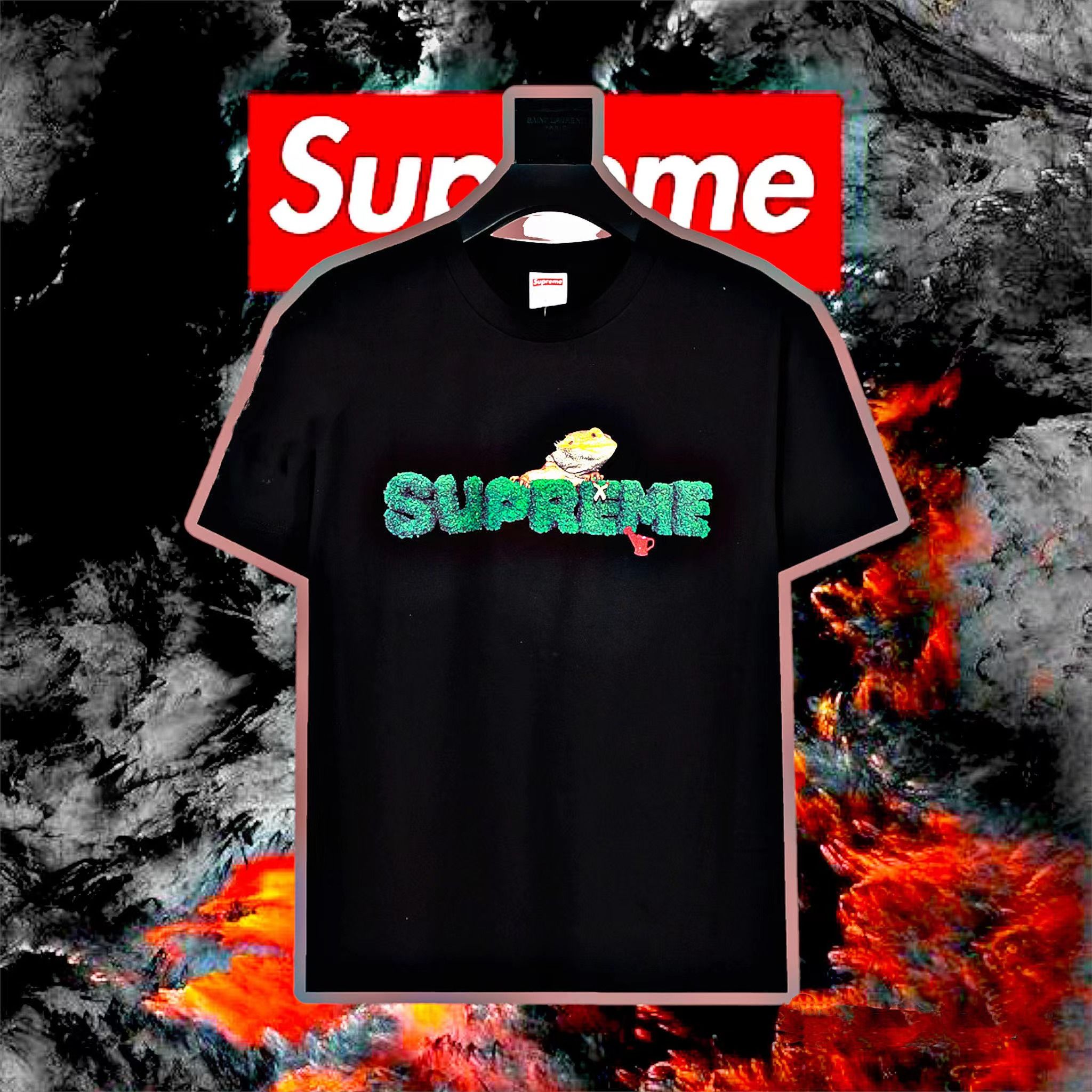 Supreme Lizard Tee White/Black (BEST VERSION) (HẾT HÀNG)