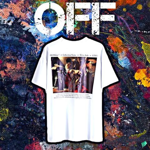  Off-White™ Caravaggio The Crowning With Thorns T-Shirt Black/Multi (BEST VERSION) (HẾT HÀNG) 