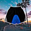 Rhude Black & Blue Logo Colorblock Shorts