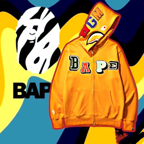  BAPE® Multi Fonts Shark Full Zip Hoodie (HẾT HÀNG) 