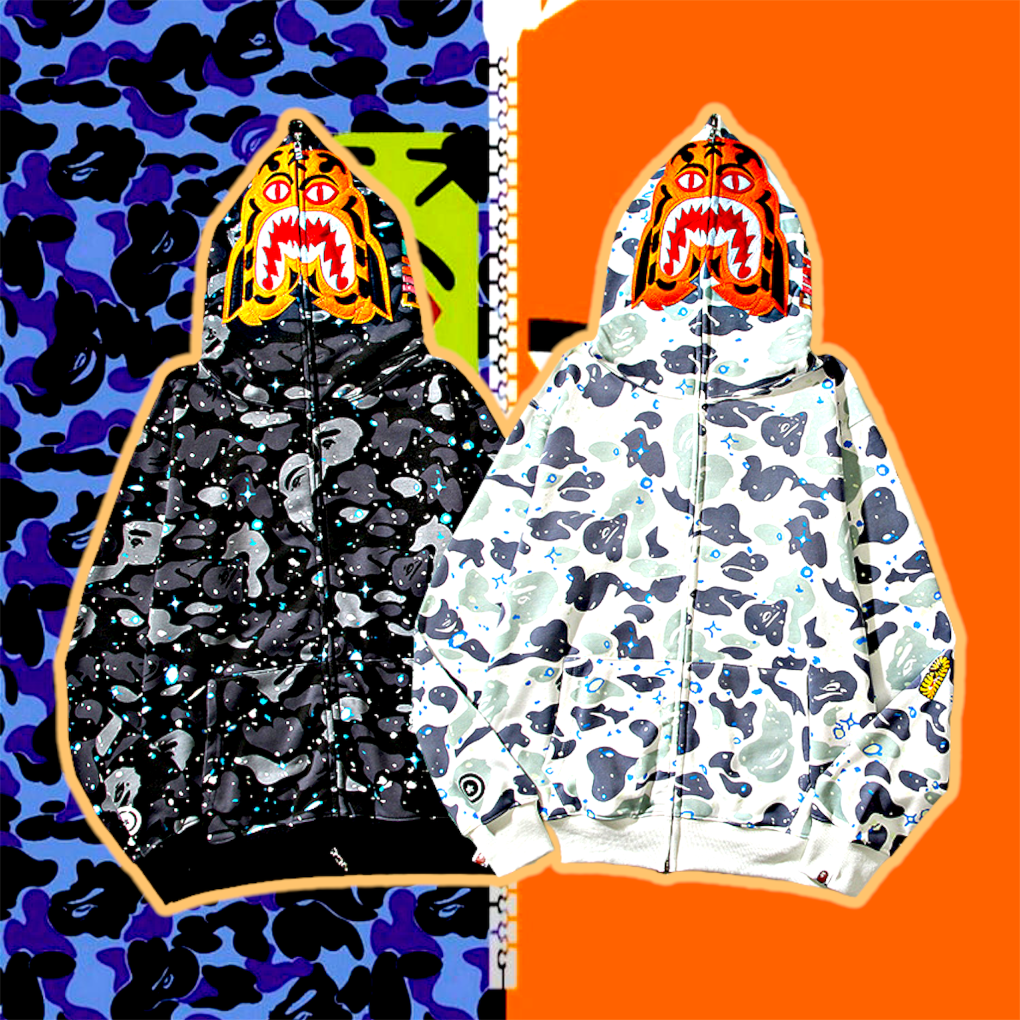 BAPE® Space Camo Tiger Full Zip Hoodie (HẾT HÀNG)