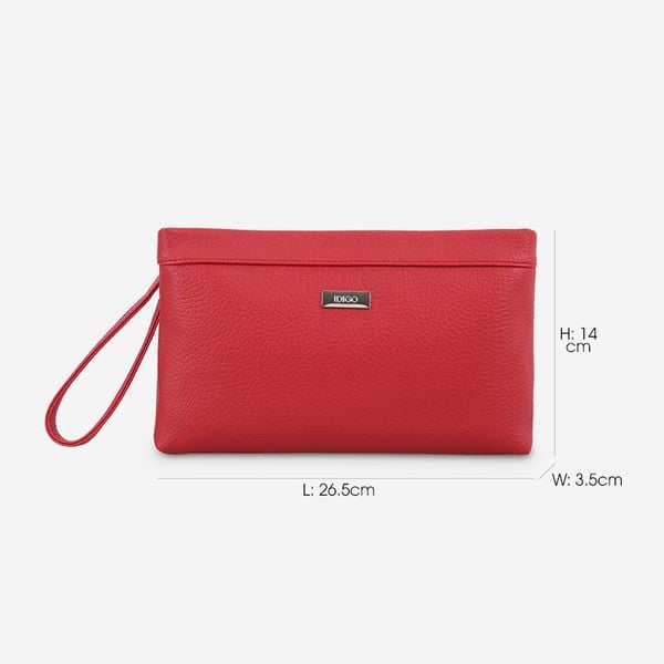 Túi Clutch cầm tay nam nữ phom chữ nhật IDIGO UB2-3363-00 hình kích thước