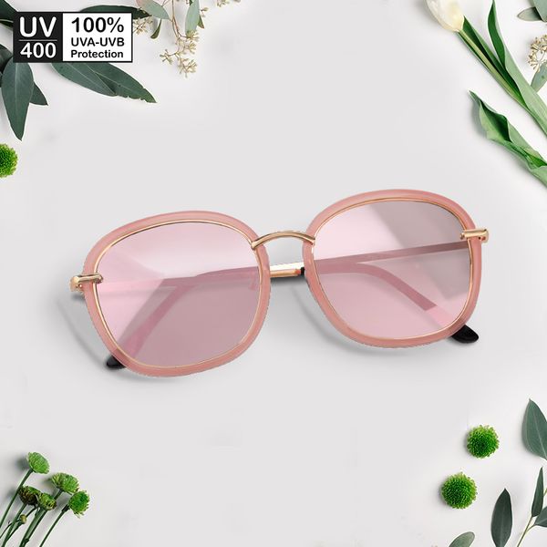 Mắt kính mát nam nữ tròn tráng gương gọng kính kim loại kép UV400 Jaliver Young SM – 6093 hình thành phẩm 11