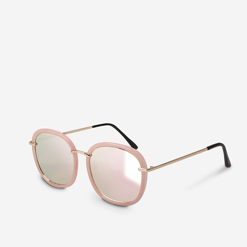 Mắt kính mát nam nữ tròn tráng gương gọng kính kim loại kép UV400 Jaliver Young SM – 6093