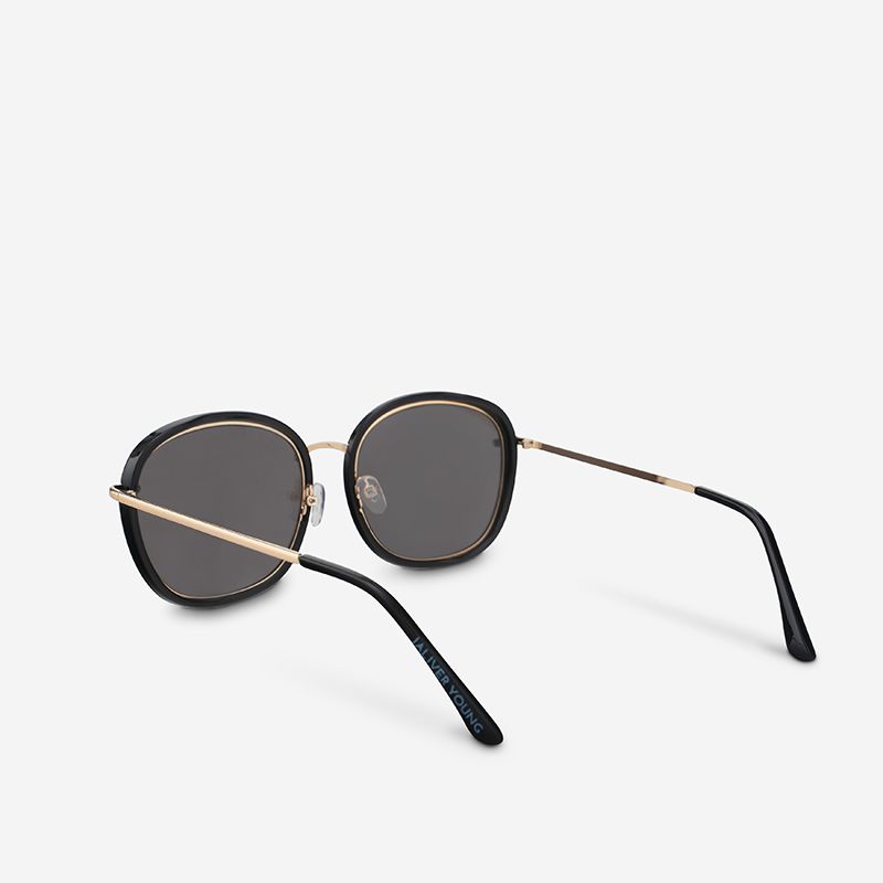 Mắt kính mát nam nữ tròn tráng gương gọng kính kim loại kép UV400 Jaliver Young SM – 6093