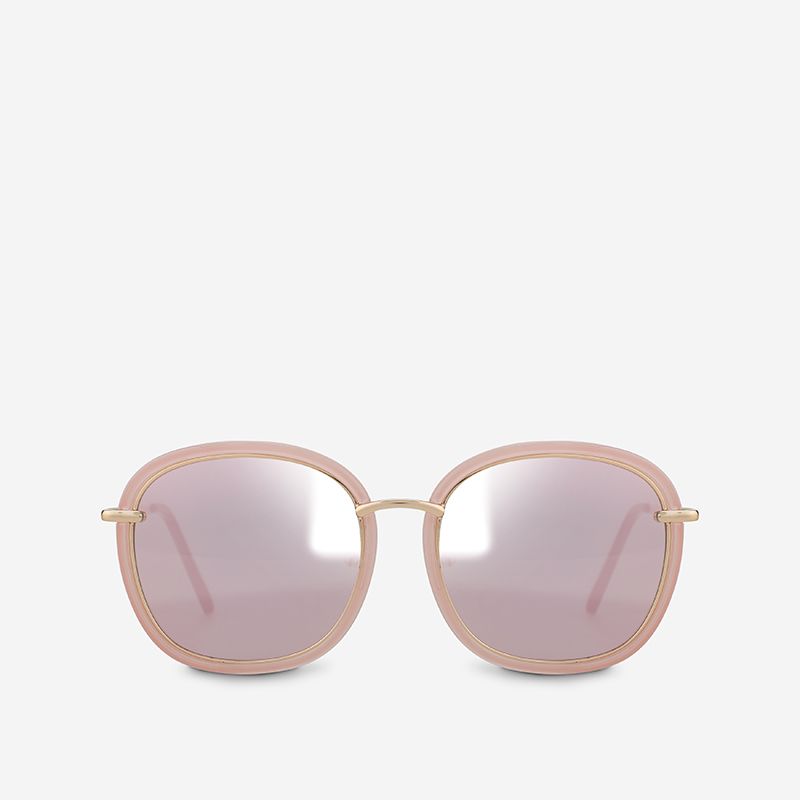 Mắt kính mát nam nữ tròn tráng gương gọng kính kim loại kép UV400 Jaliver Young SM – 6093