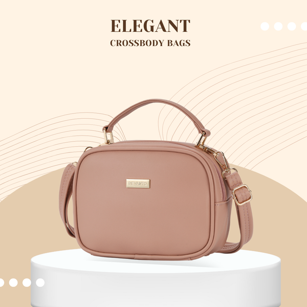 Túi đeo chéo nữ đi chơi, túi đeo vai công sở nữ thanh lịch DEVANTO FB2 - 2512D