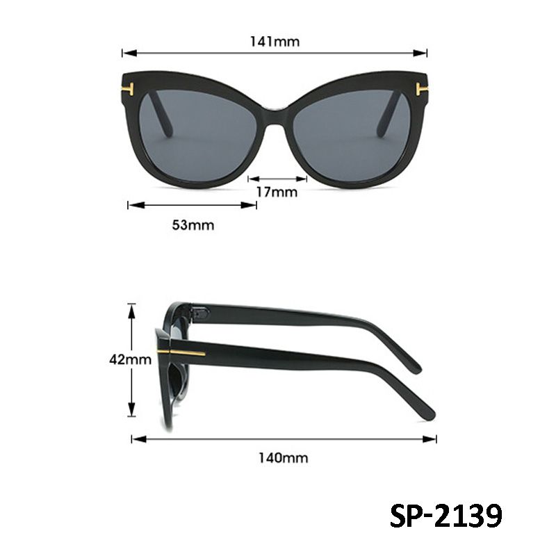 Kính nữ thời trang gọng kính nhựa UV400 Jaliver Young SP - 2139, kính râm nữ mắt mèo cá tính