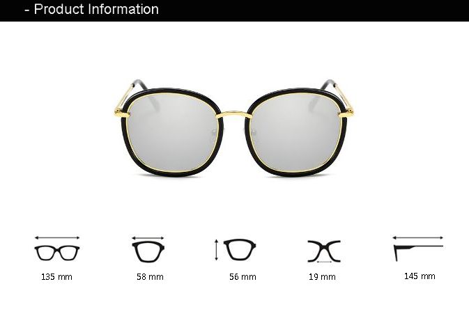 Mắt kính mát nam nữ tròn tráng gương gọng kính kim loại kép UV400 Jaliver Young SM – 6093