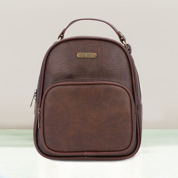 Balo nữ dáng chữ nhật IDIGO FB2-372-00 Màu Bò Nhạt