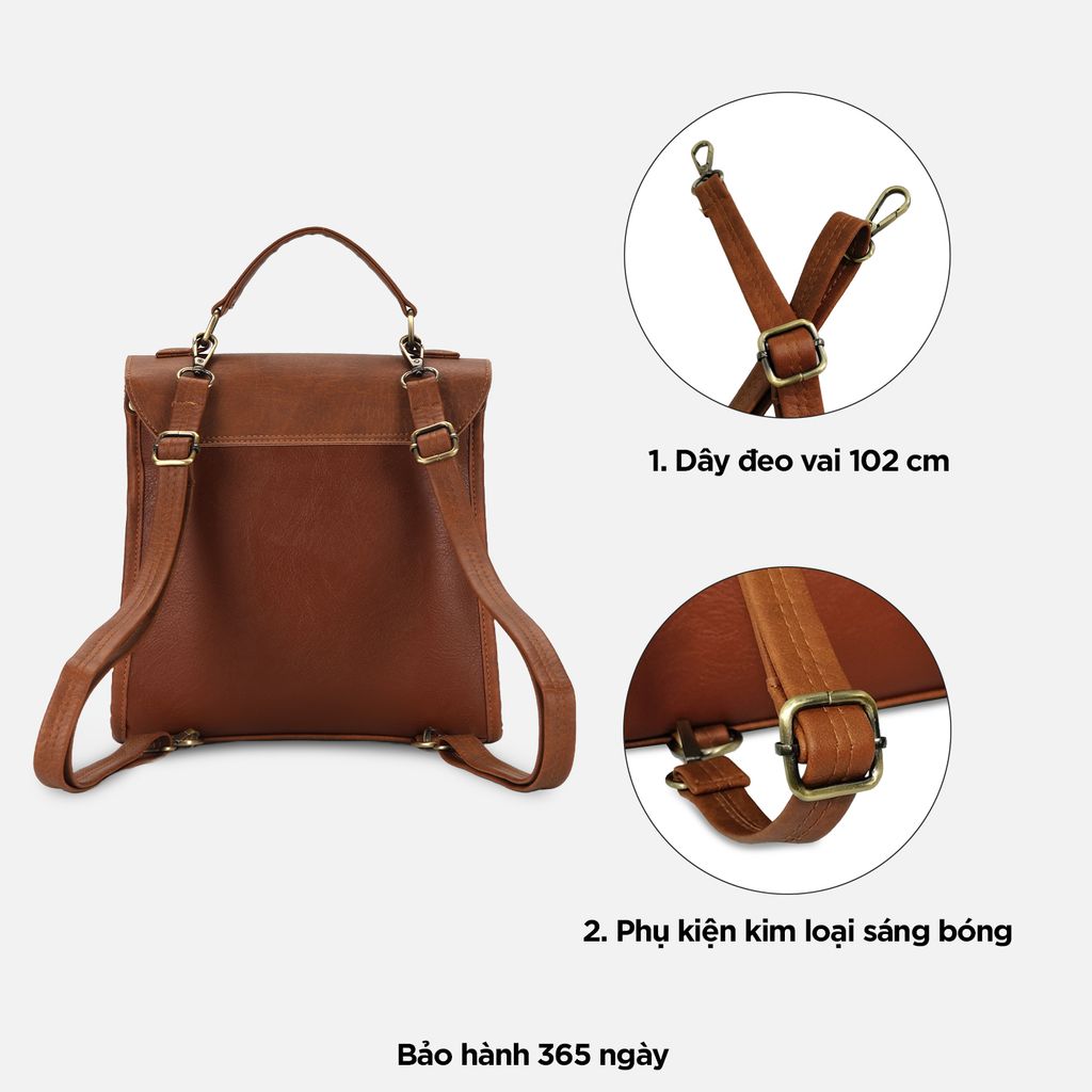 Túi đeo chéo công sở nhỏ gọn IDIGO FBP2 - 5063, balo da nam nữ đi làm cao cấp