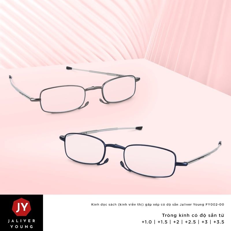 Kính đọc sách (kính viễn thị) thời trang nam, nữ gấp xếp có độ sẵn Jaliver Young FY 002 - 00 