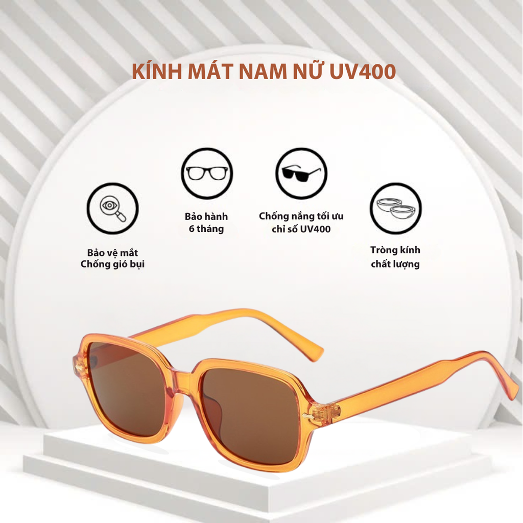 Kính râm nữ chống tia UV400 Jaliver Young SP - 1717, kính râm nam phom chữ nhật gọng kính nhựa