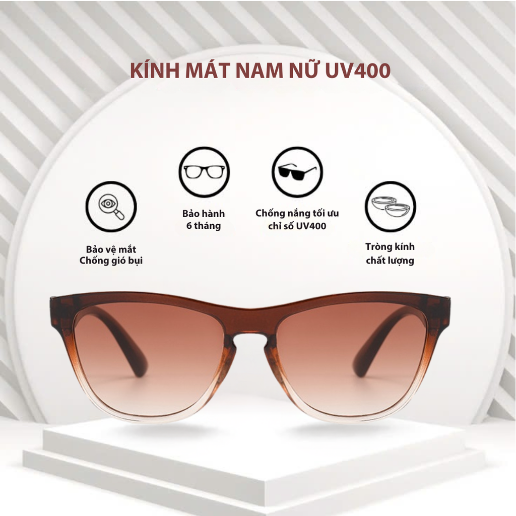 Mắt kính mát nam nữ mắt mèo gọng kính nhựa UV400 Jaliver Young SP - 1760
