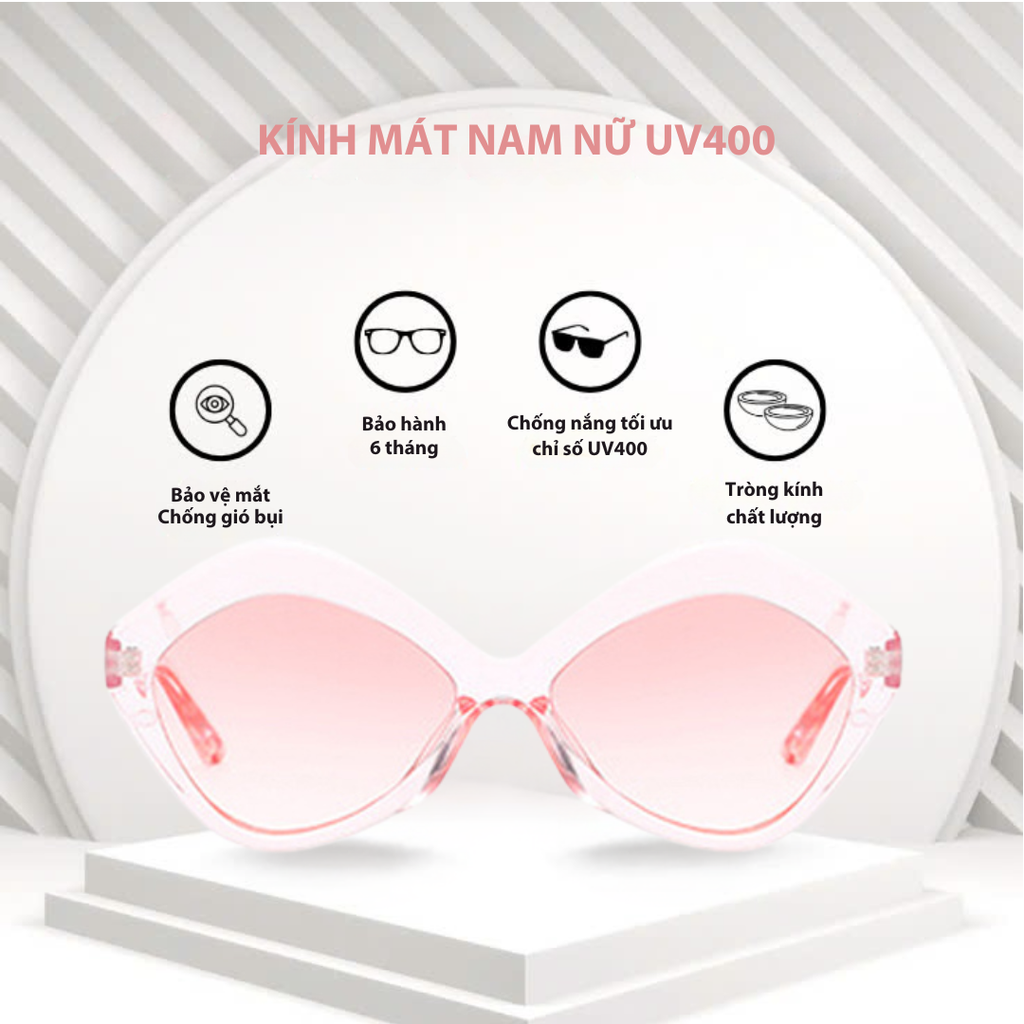 Mắt kính mát nữ đa giác gọng kính nhựa UV400 Jaliver Young SP - 2115
