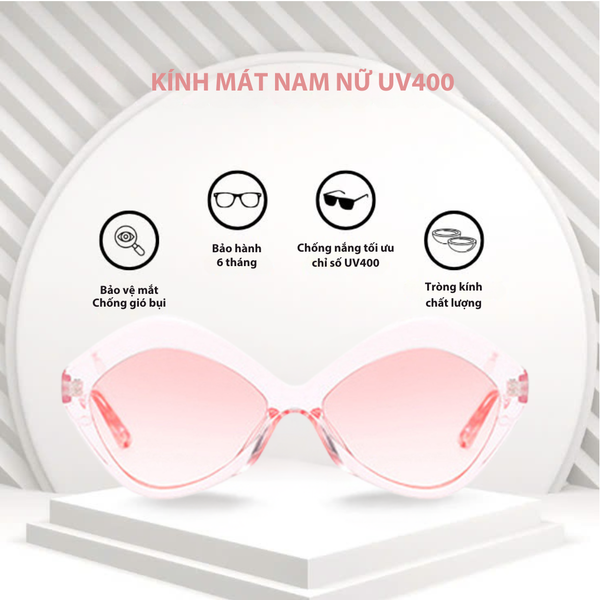 Kính râm nữ đa giác gọng kính nhựa, kính râm nữ chống tia UV400 Jaliver Young SP - 2115 