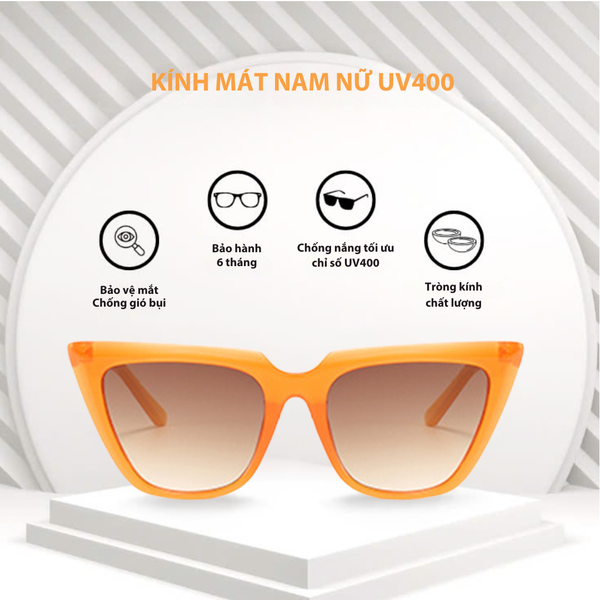  Kính râm nữ chống tia UV400 Jaliver Young SP - 2121, kính nữ mắt mèo gọng kính nhựa 