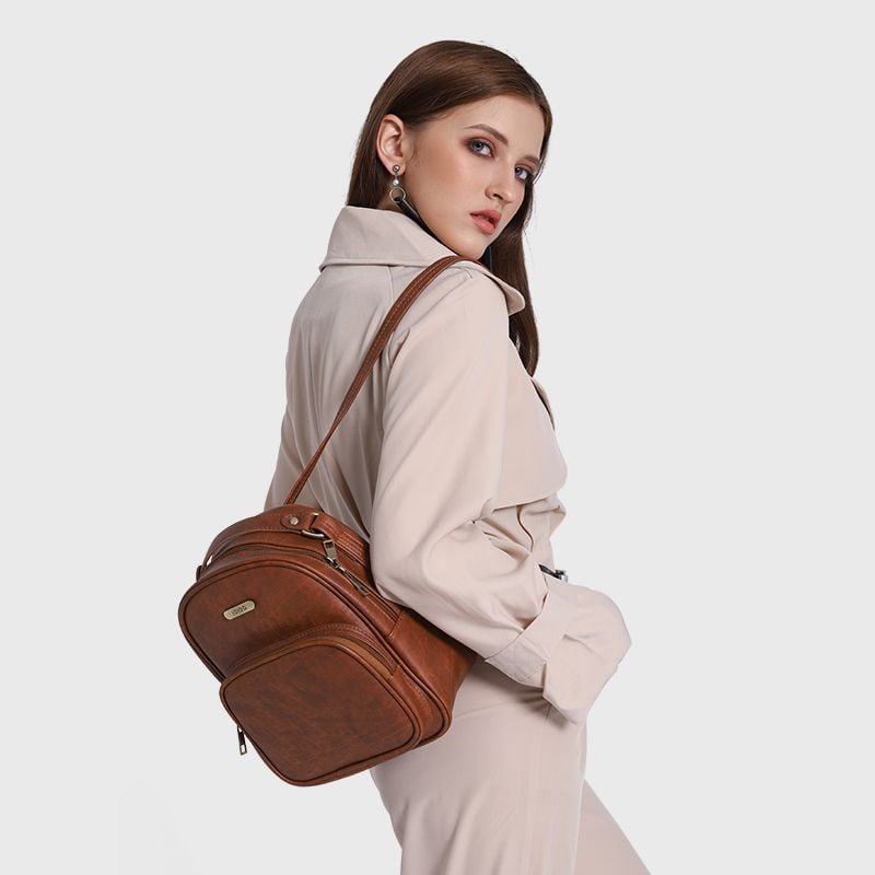 Balo nữ dáng chữ nhật IDIGO FB2 - 372