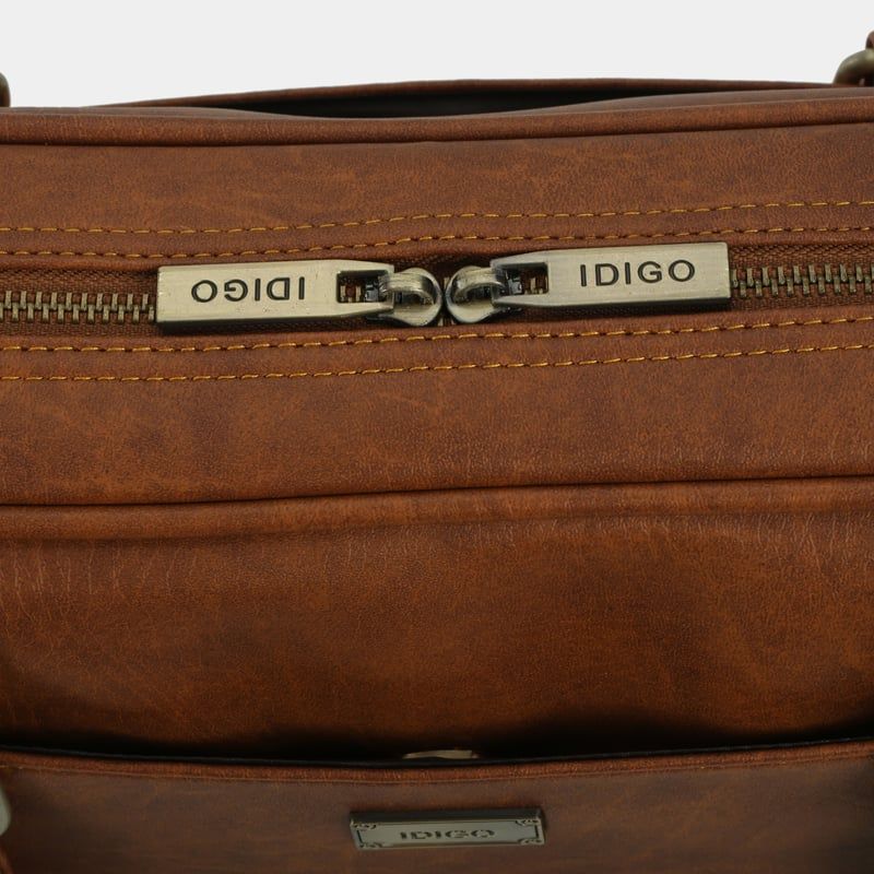 Túi đeo chéo công sở, túi xách nam nữ Laptop 14inch đi học phối nịt IDIGO UB2 - 6015