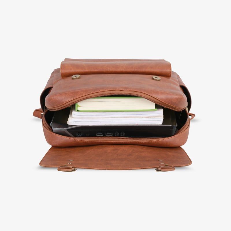Balo da nam nữ công sở khóa gài thanh lịch UBP2 - 5021, ba lô đựng laptop 15 inch