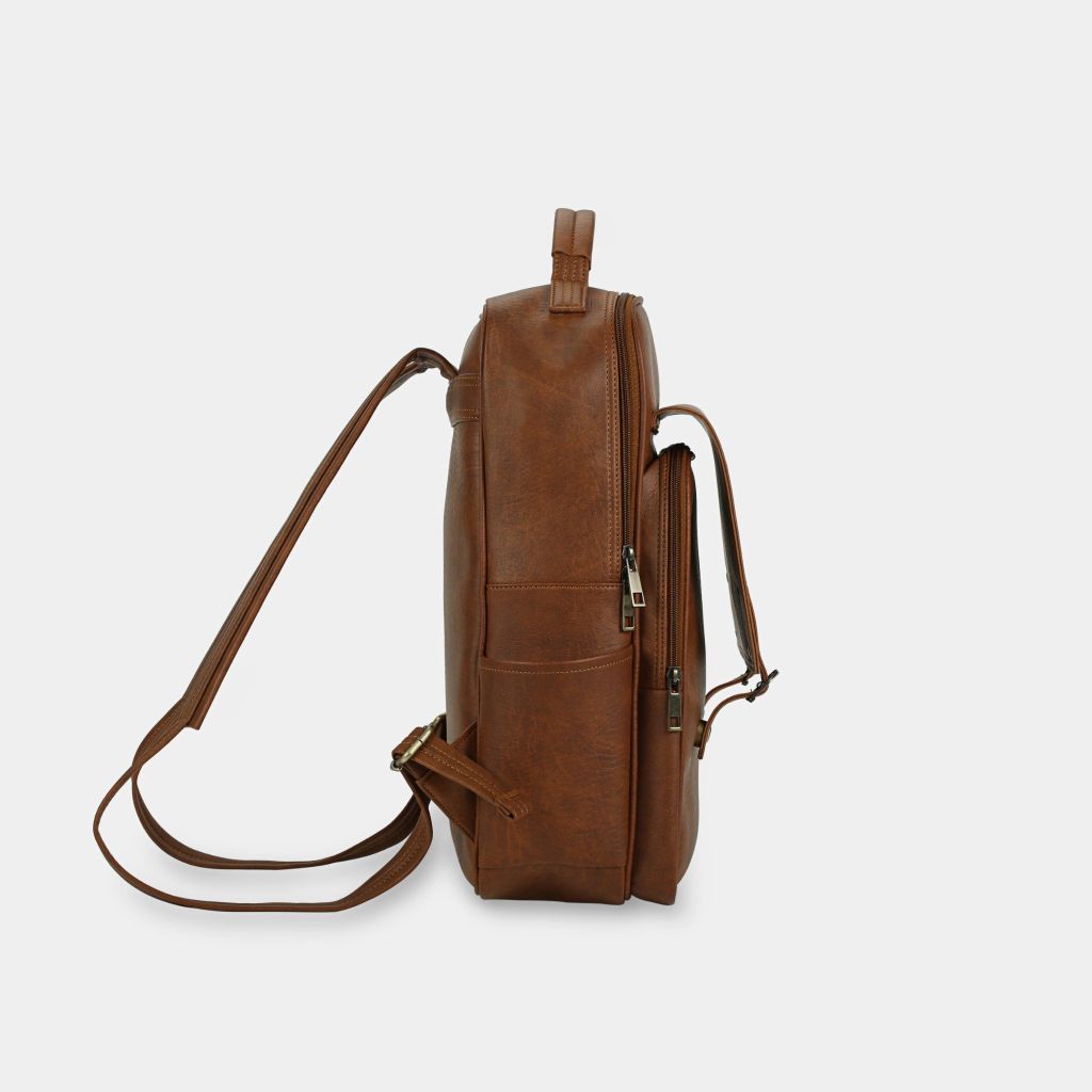 Balo Laptop Da Cao Cấp IDIGO UBP2 - 5050, Balo Công Sở Nam Nữ Nắp Gập Thời Trang Đựng Laptop 15 Inch