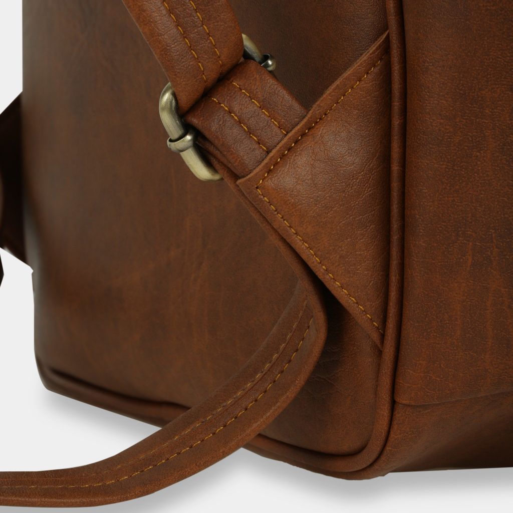 Balo Laptop Da Cao Cấp IDIGO UBP2 - 5050, Balo Công Sở Nam Nữ Nắp Gập Thời Trang Đựng Laptop 15 Inch