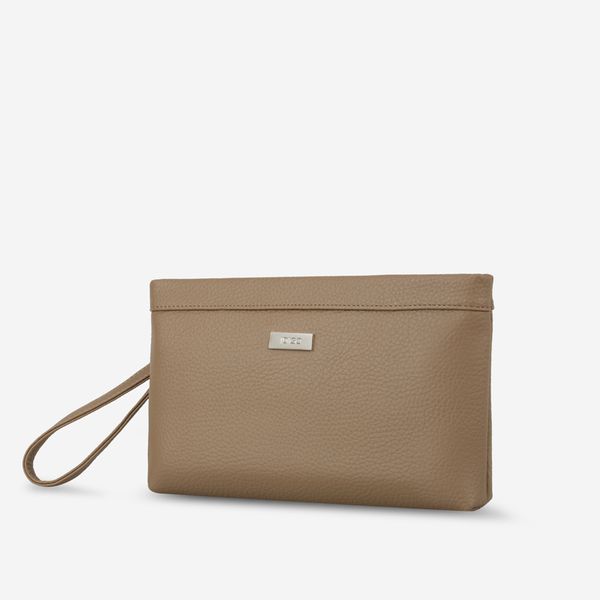 Túi Clutch cầm tay nam nữ phom chữ nhật IDIGO UB2-3363-00 be 2