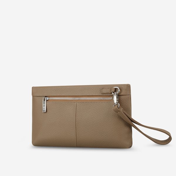 Túi Clutch cầm tay nam nữ phom chữ nhật IDIGO UB2-3363-00 be 3