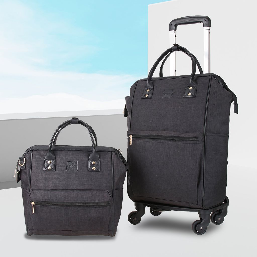 Combo balo du lịch unisex đa năng dáng chữ nhật IDIGO UBP2 - 12001