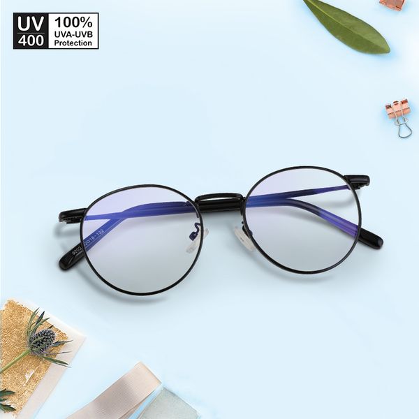 Mắt kính mát nam nữ tròn gọng kính kim loại UV400 Jaliver Young SM – 6038S HG