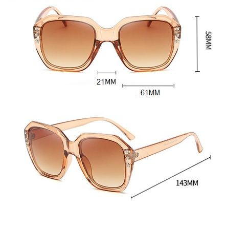 Mắt kính mát nữ hình vuông gọng kính nhựa trang trí viền ngôi sao UV400 Jaliver Young SP – 1038 hình nsx 5