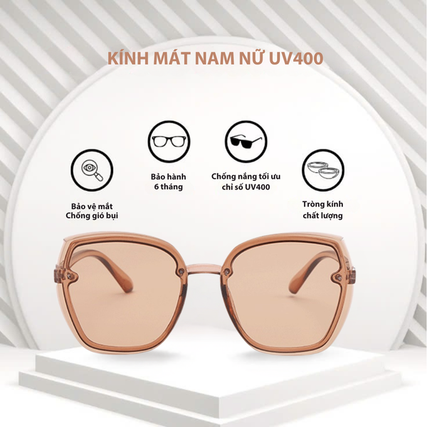  Mắt kính thời trang nam UV400 Jaliver Young SP - 1345, kính râm nữ vuông gọng kính nhựa 