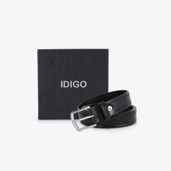 Thắt Lưng Nam Da Thật IDIGO MD1-7001 Màu Đen hình ghép