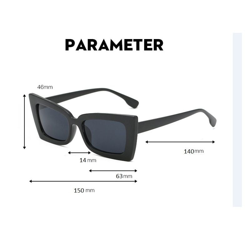 Mắt kính mát nam nữ hình bướm gọng kính nhựa UV400 Jaliver Young SP - 1285