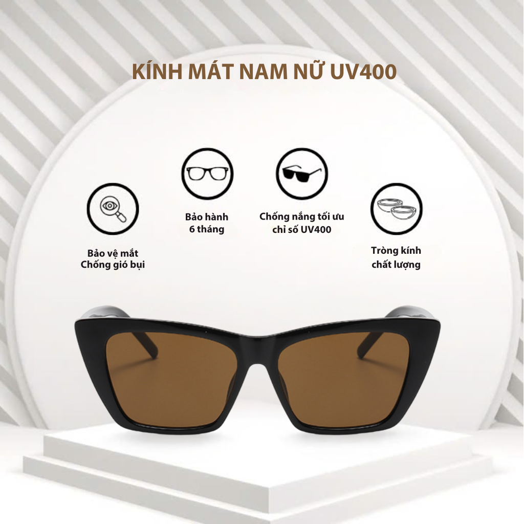 Mắt kính mát nam nữ mắt mèo gọng kính nhựa UV400 Jaliver Young SP - 2084