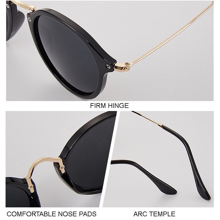 Mắt kính nữ thời trang, kính râm nam tròn gọng kính nhựa UV400 Jaliver Young SP - 1068