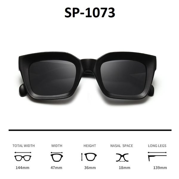  Mắt kính nam thời trang vuông gọng kính nhựa, kính râm nữ chống tia UV400 Jaliver Young SP - 1073 