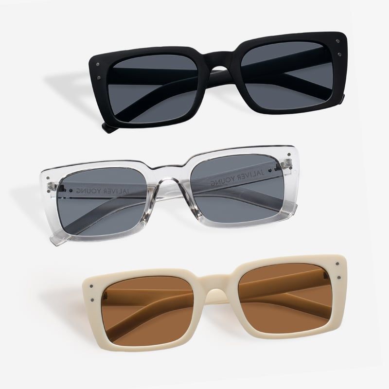 Mắt kính mát nam nữ mắt mèo gọng kính nhựa trang trí viền UV400 Jaliver Young SP - 1339