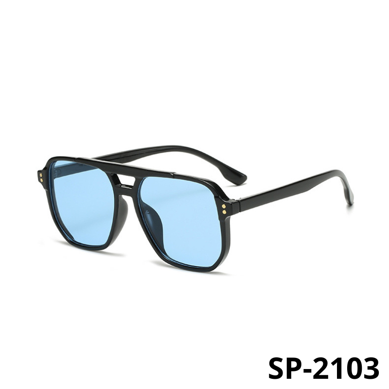  Mắt kính mát nam nữ đa giác gọng kính nhựa cầu đôi UV400 Jaliver Young SP - 2103 