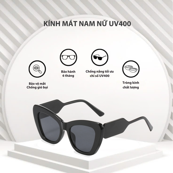  Kính mát nữ mắt mèo gọng kính nhựa, kính râm nữ chống tia UV400 Jaliver Young SP - 2044 